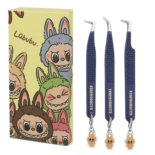 LABUBU CHARM FIBER TIP TWEEZERS💛